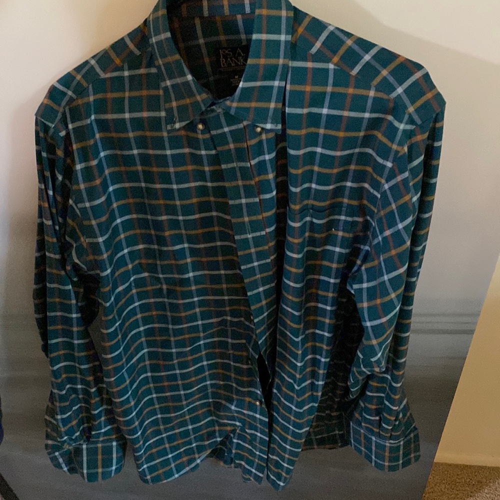 Green and blue plaid long sleeves.